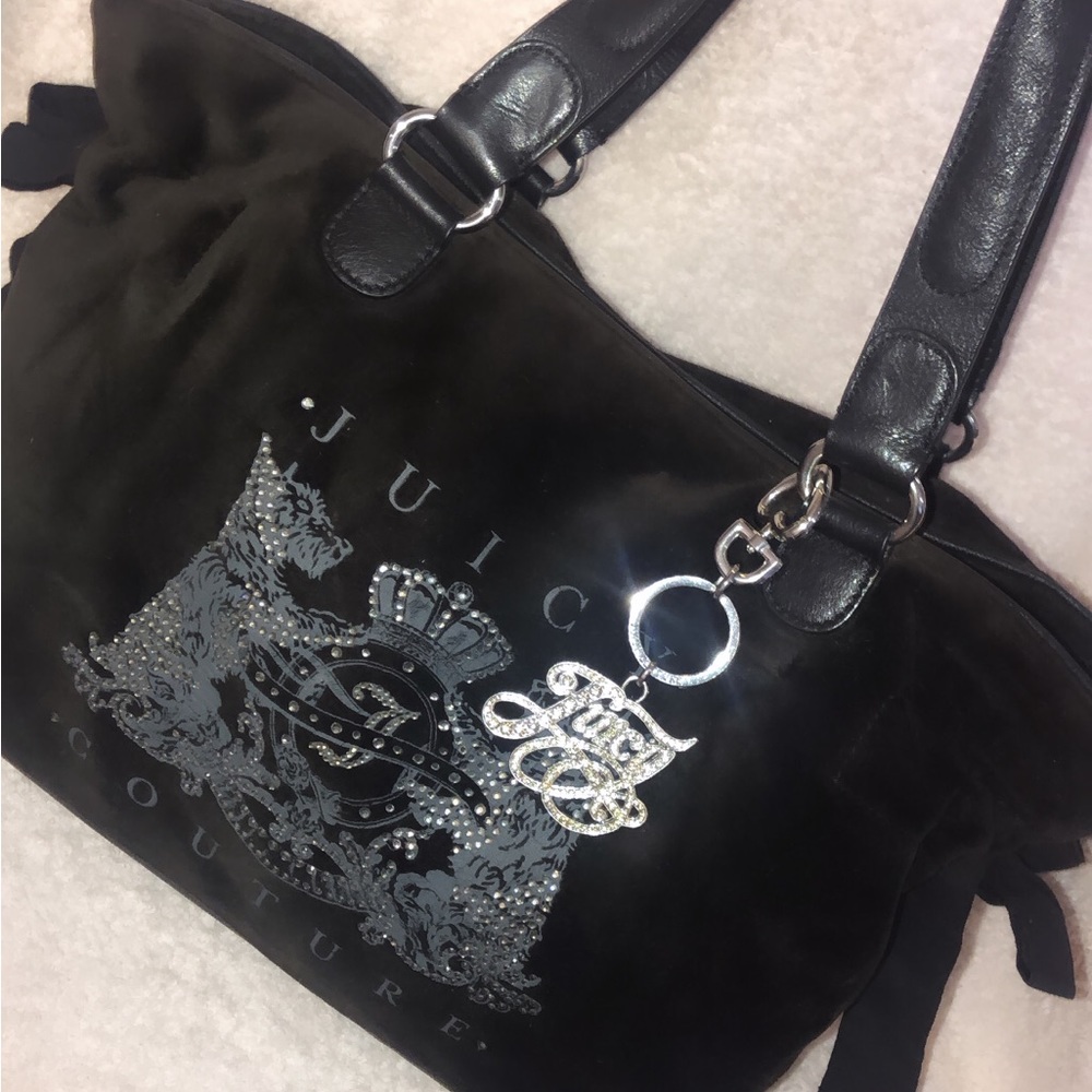 Juicy couture double bow rhinestone bag
